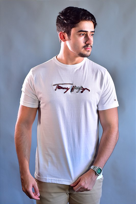 Camiseta Tommy Hilfiger High Relief - Branca