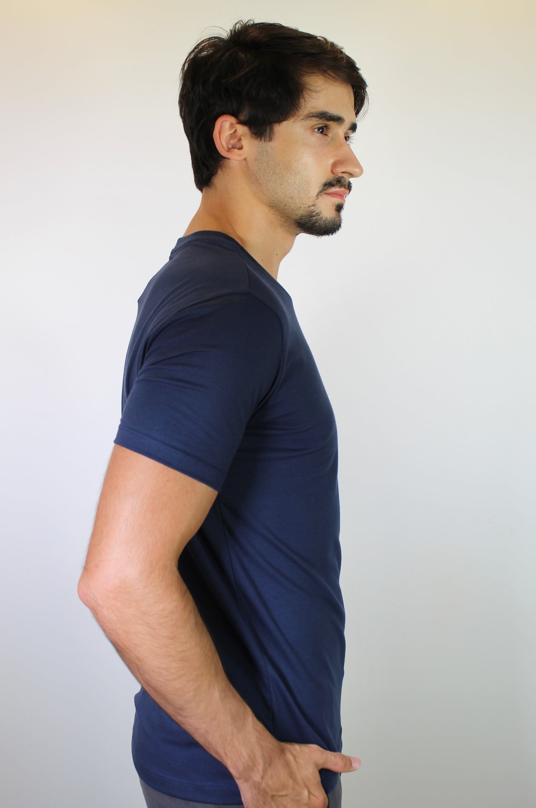 Camiseta AX Essencial Bold Logo Central - Azul Marinho