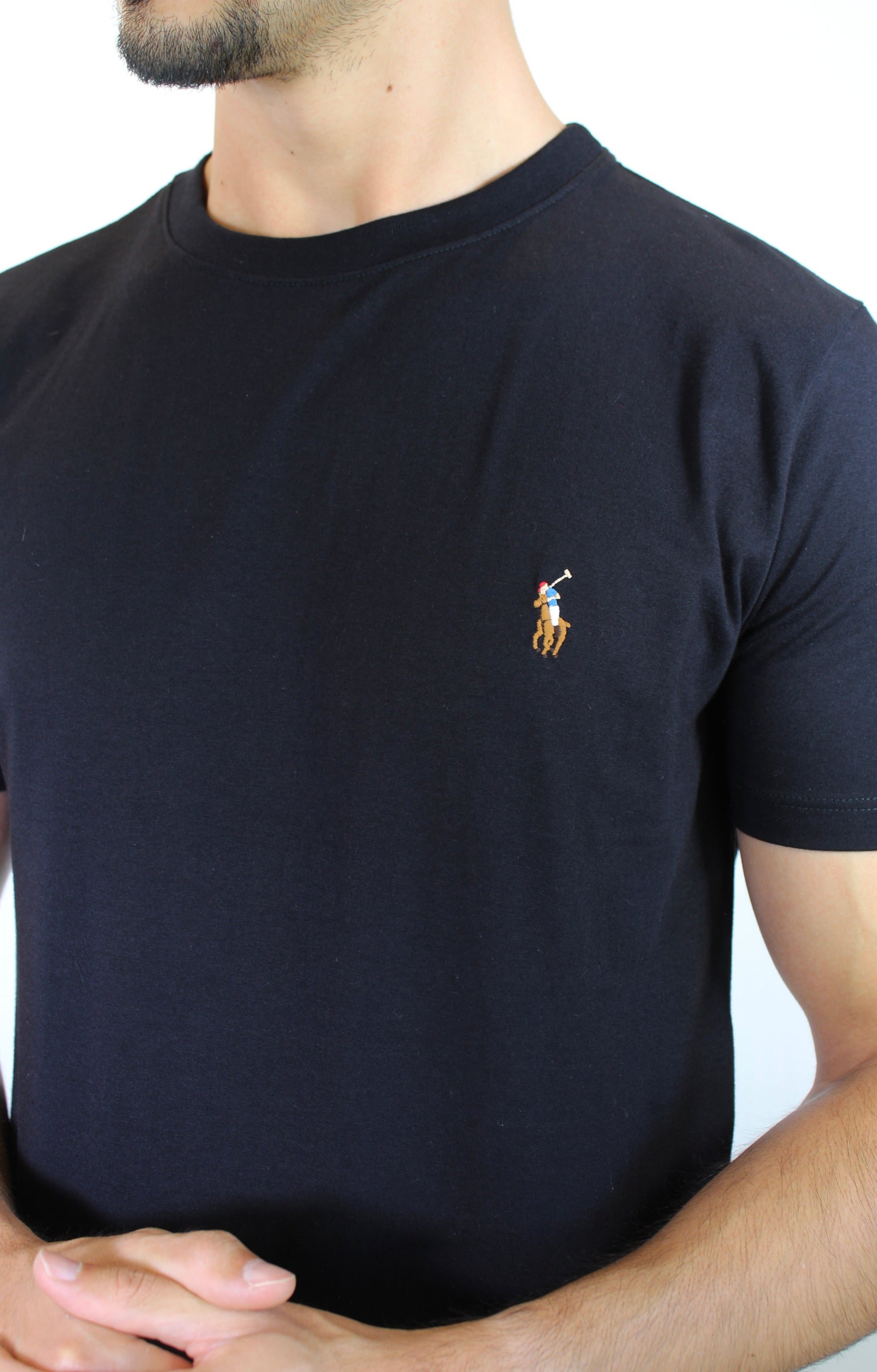 Camiseta RL Essential Small Pony Colorido - Preta