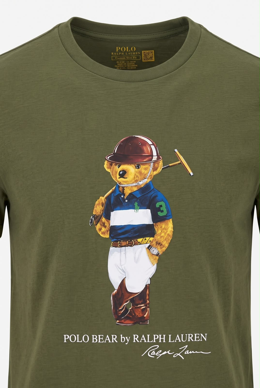 Camiseta RL Sport Icon Polo Rider Bear - Verde Musgo