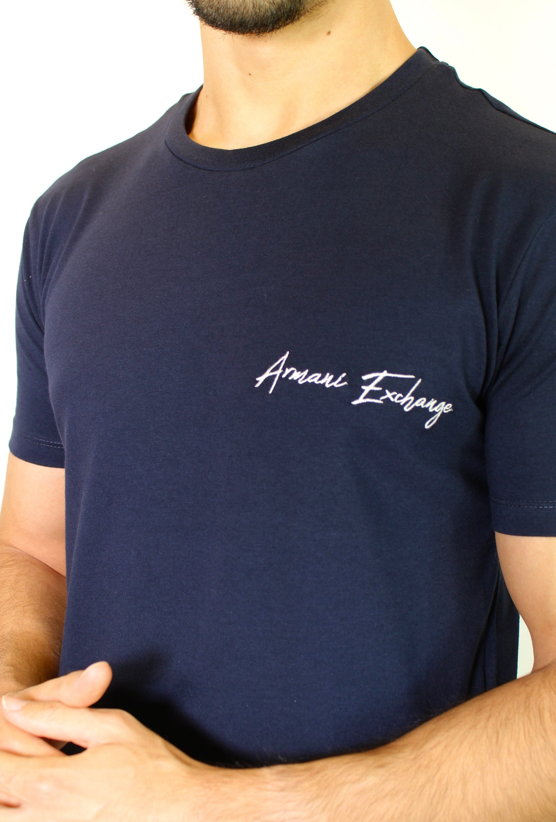 Camiseta AX Signature Logo - Azul Marinho