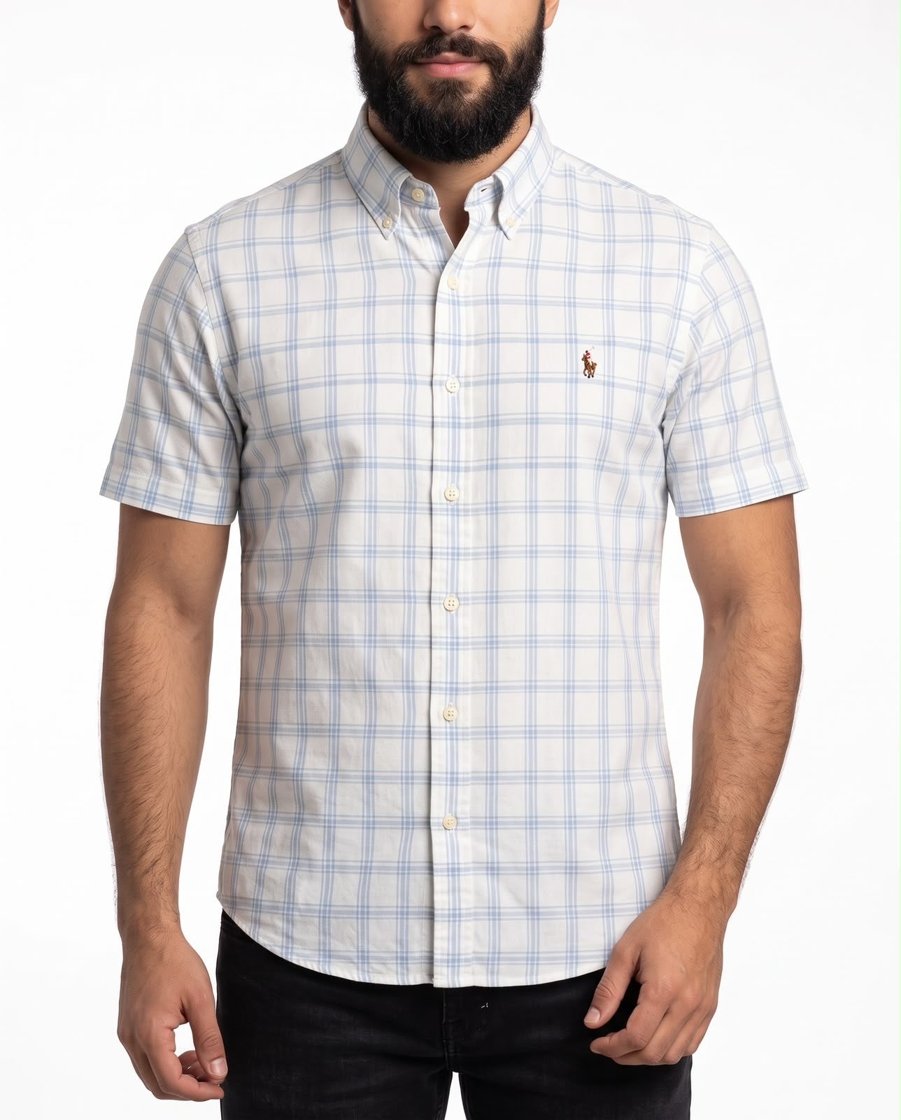 Camisa Manga Curta RL - Liverpool Classic Xadrez Azul