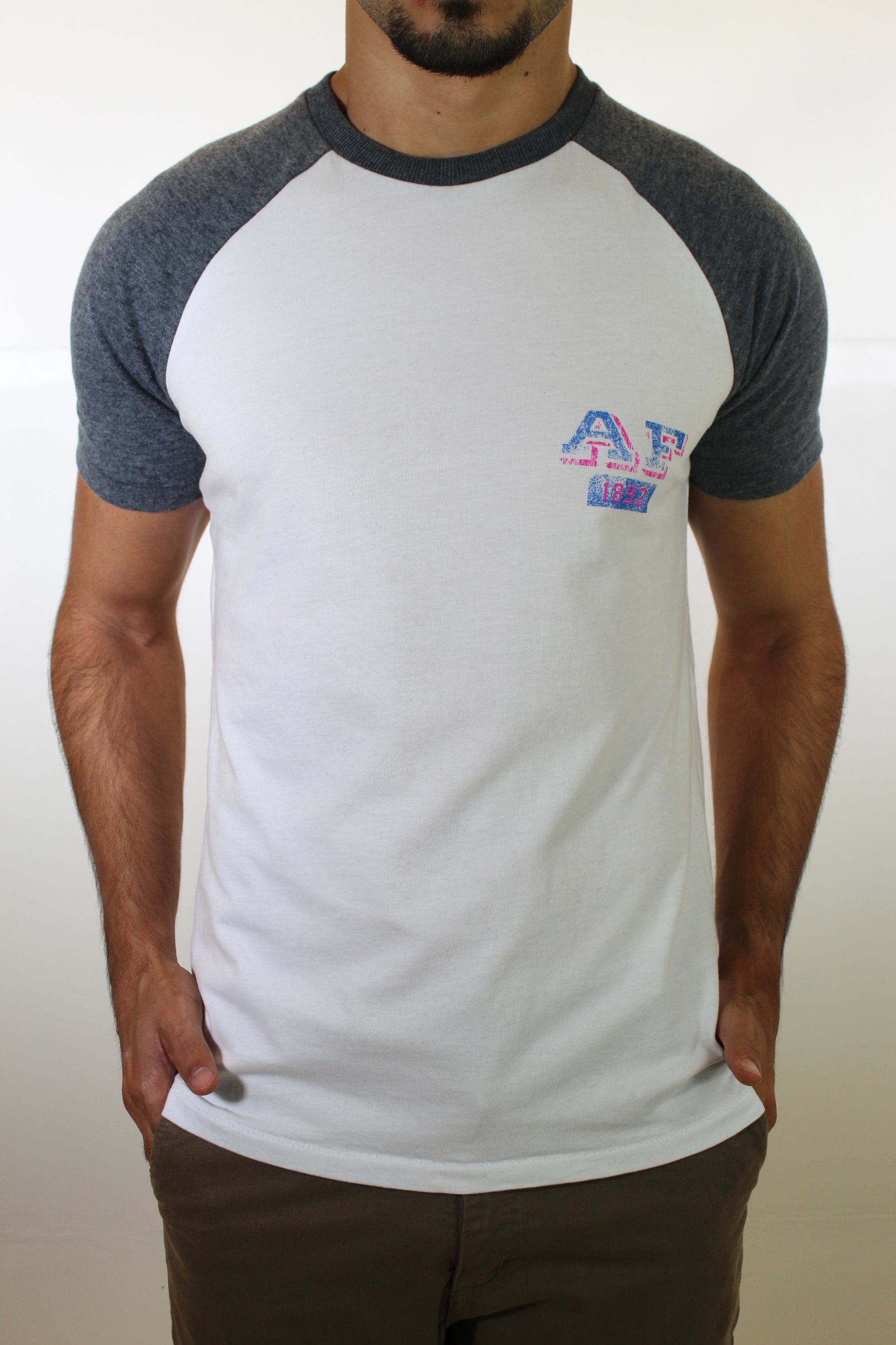 Camiseta Abercrombie Raglan Tee 1892 - Branca