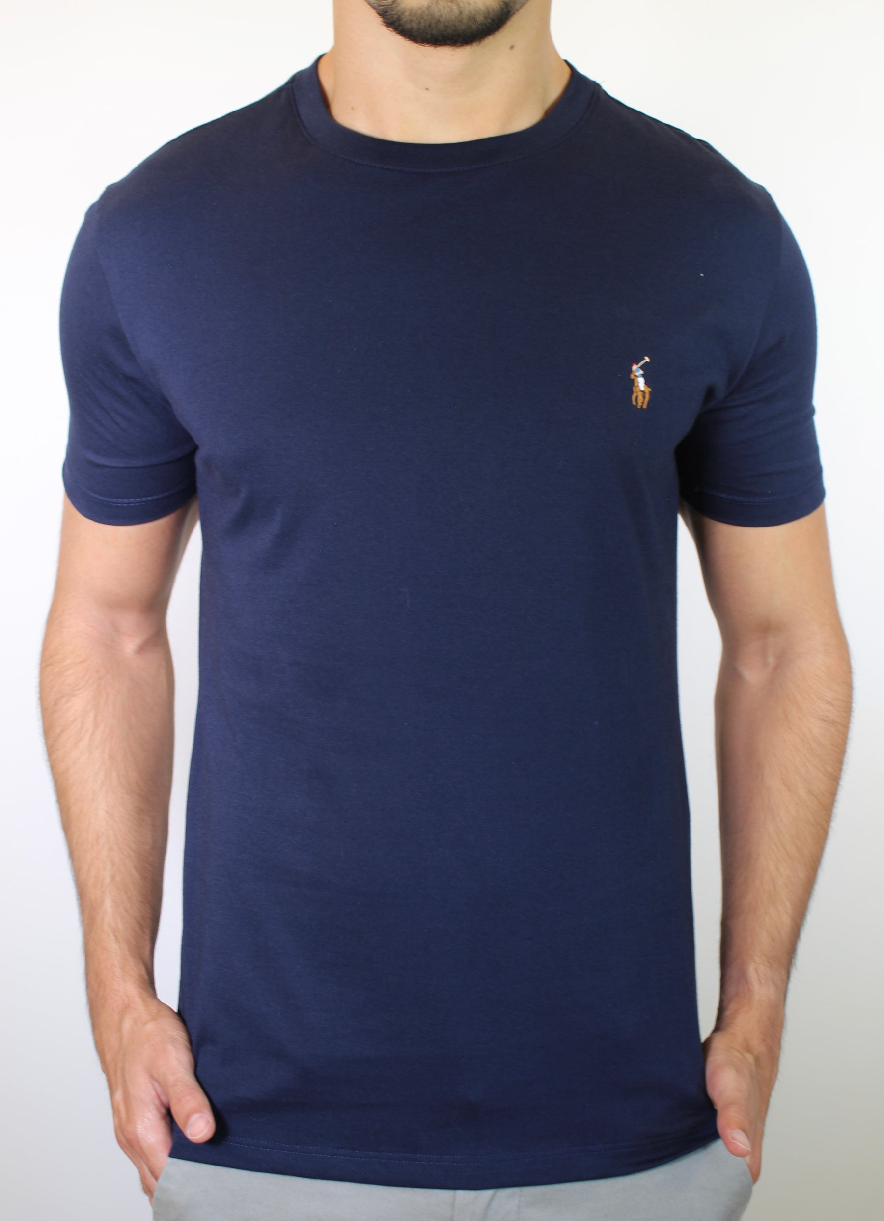 Camiseta RL Essential Small Pony Colorido - Azul Marinho