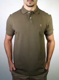 Camisa Gola Polo RL - Verde Oliva Small Pony Colorido