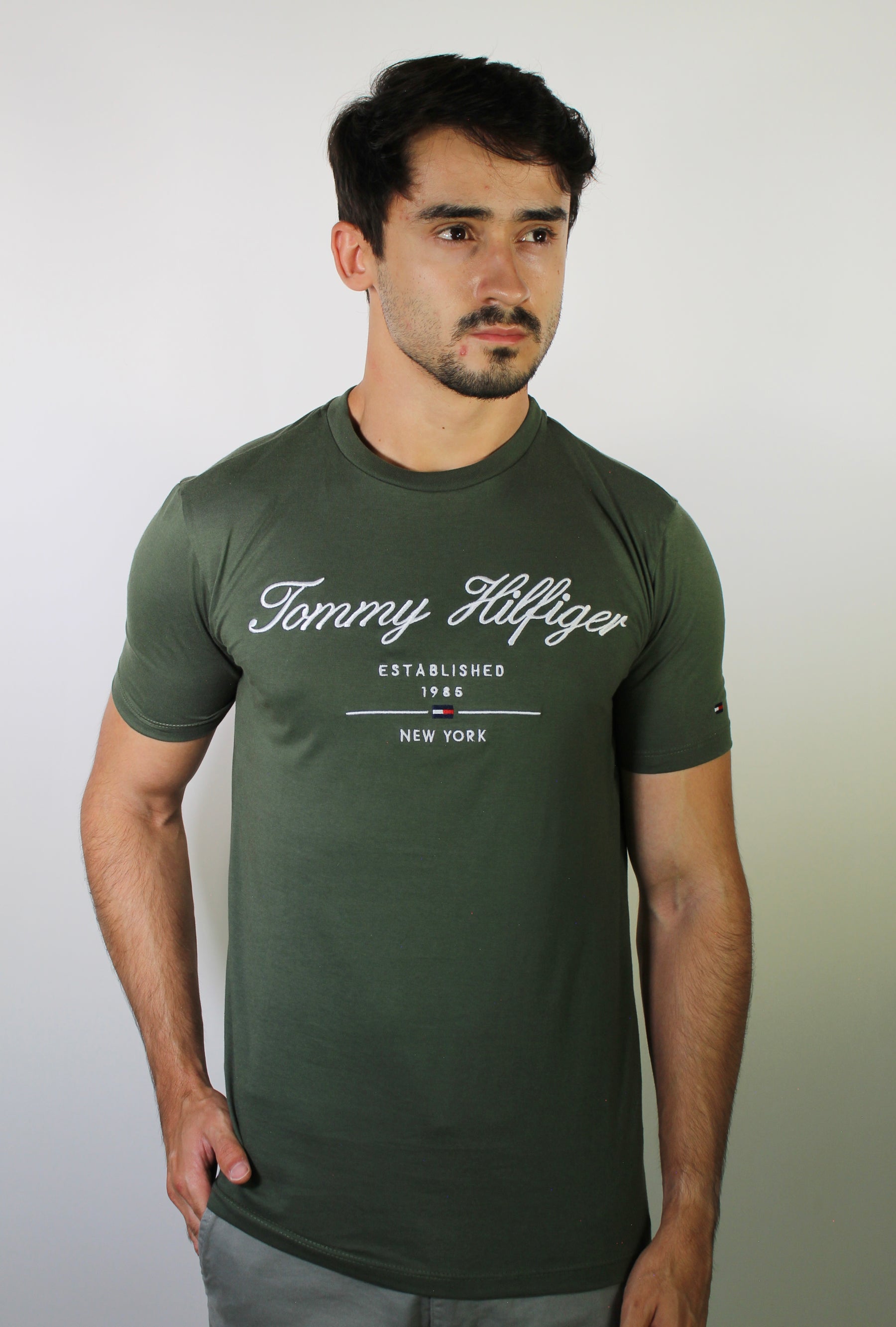 Camiseta TH Tommy Established 1985 NY - Verde Musgo