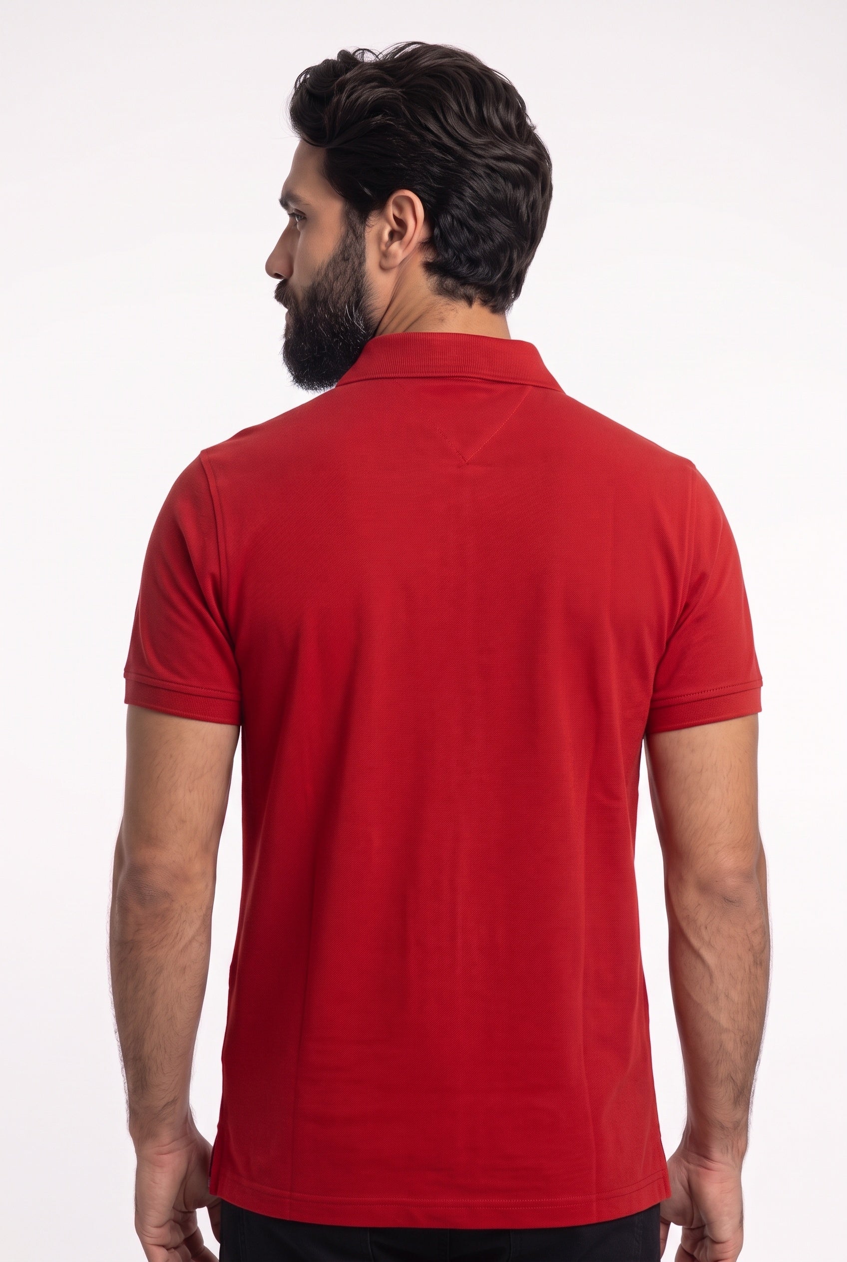 Camisa Gola Polo TH Statement Line - Vermelha