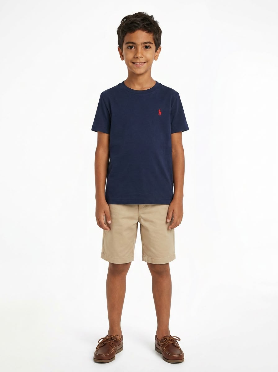 Camiseta RL Classic Infantil - Azul Marinho Small Pony Vermelho