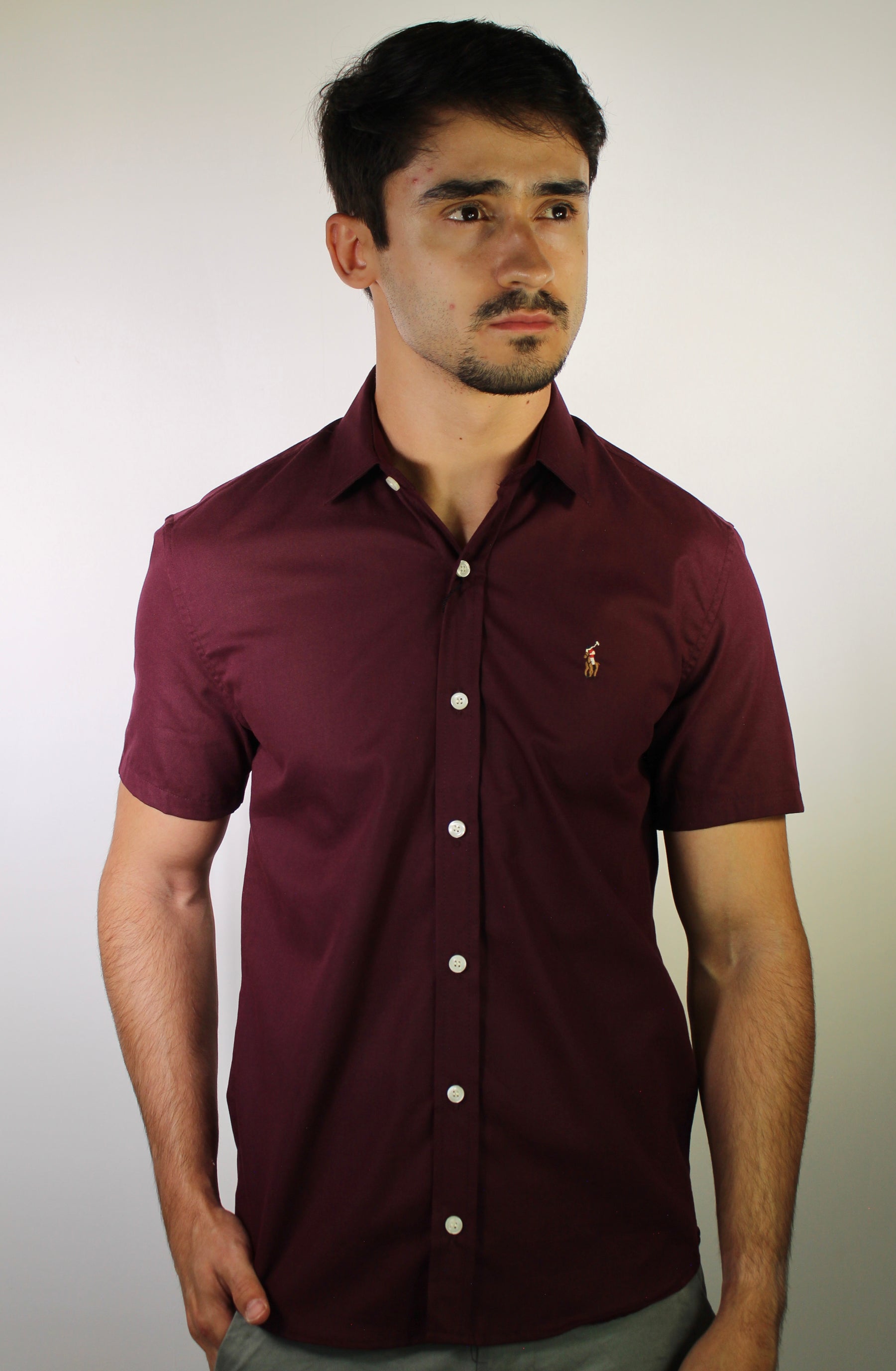 Camisa Social Manga Curta RL - Marsala