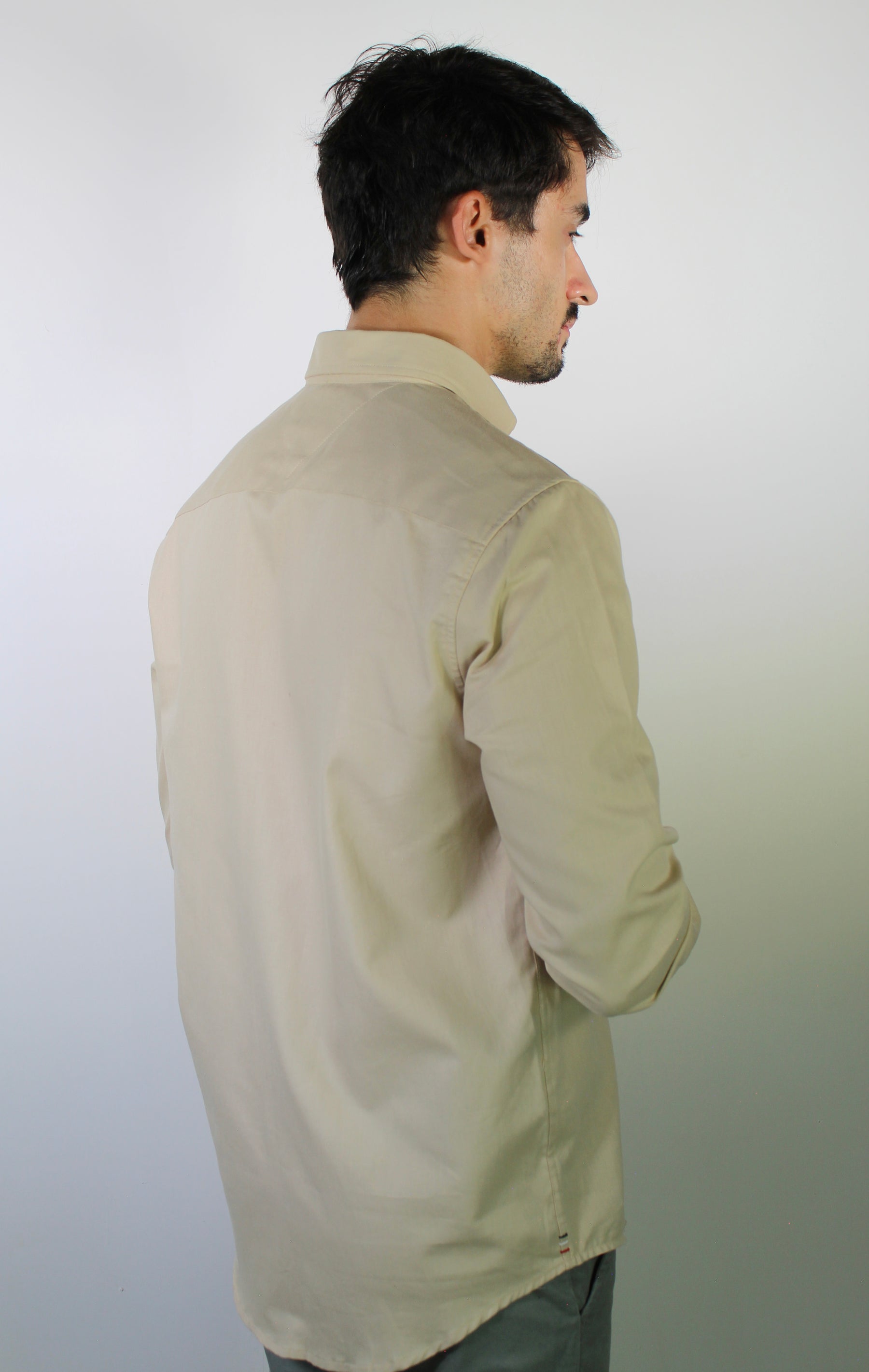 Camisa Social Lisa Manga Longa TH Classic - Cáqui