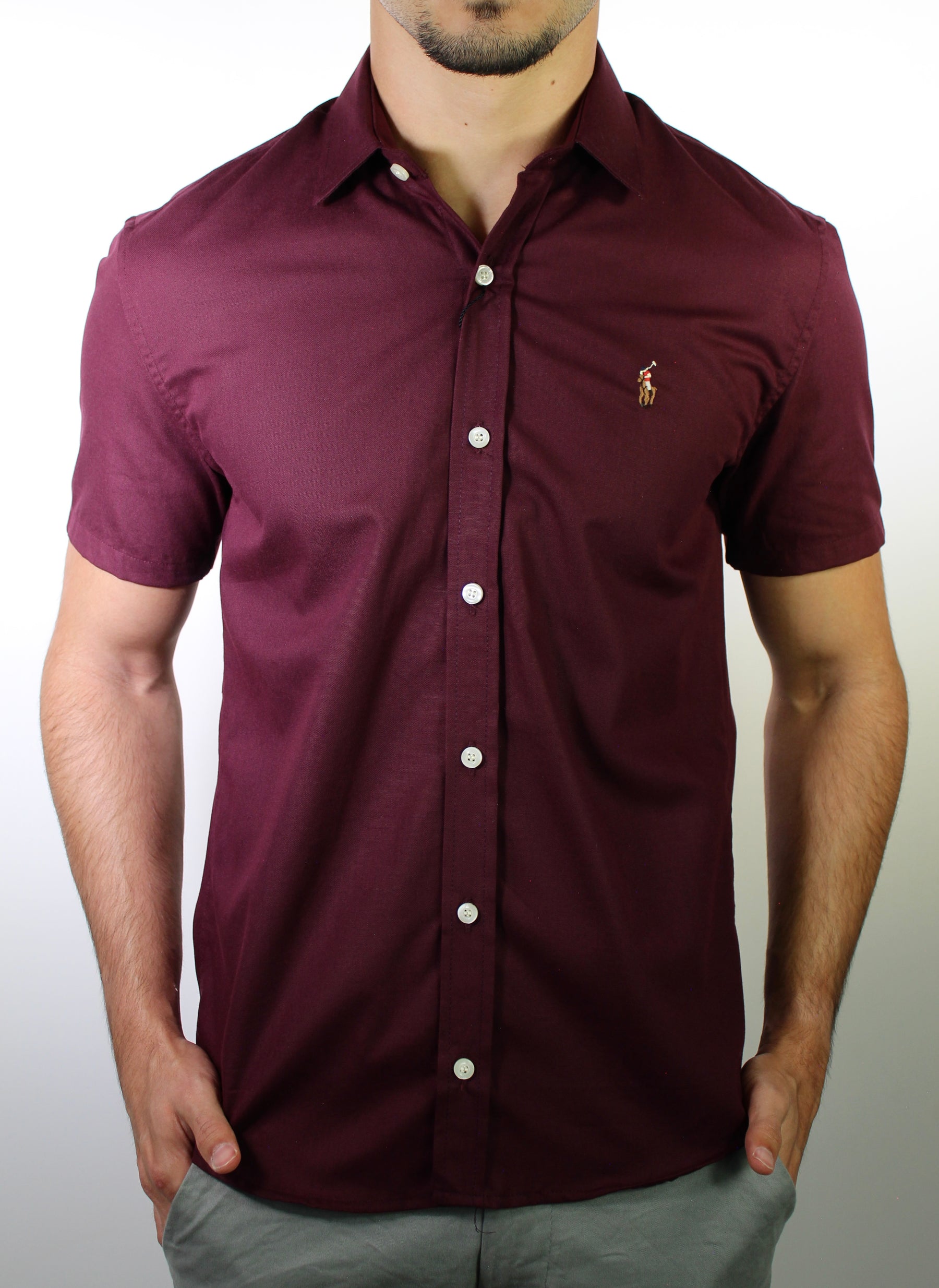 Camisa Social Manga Curta RL - Marsala