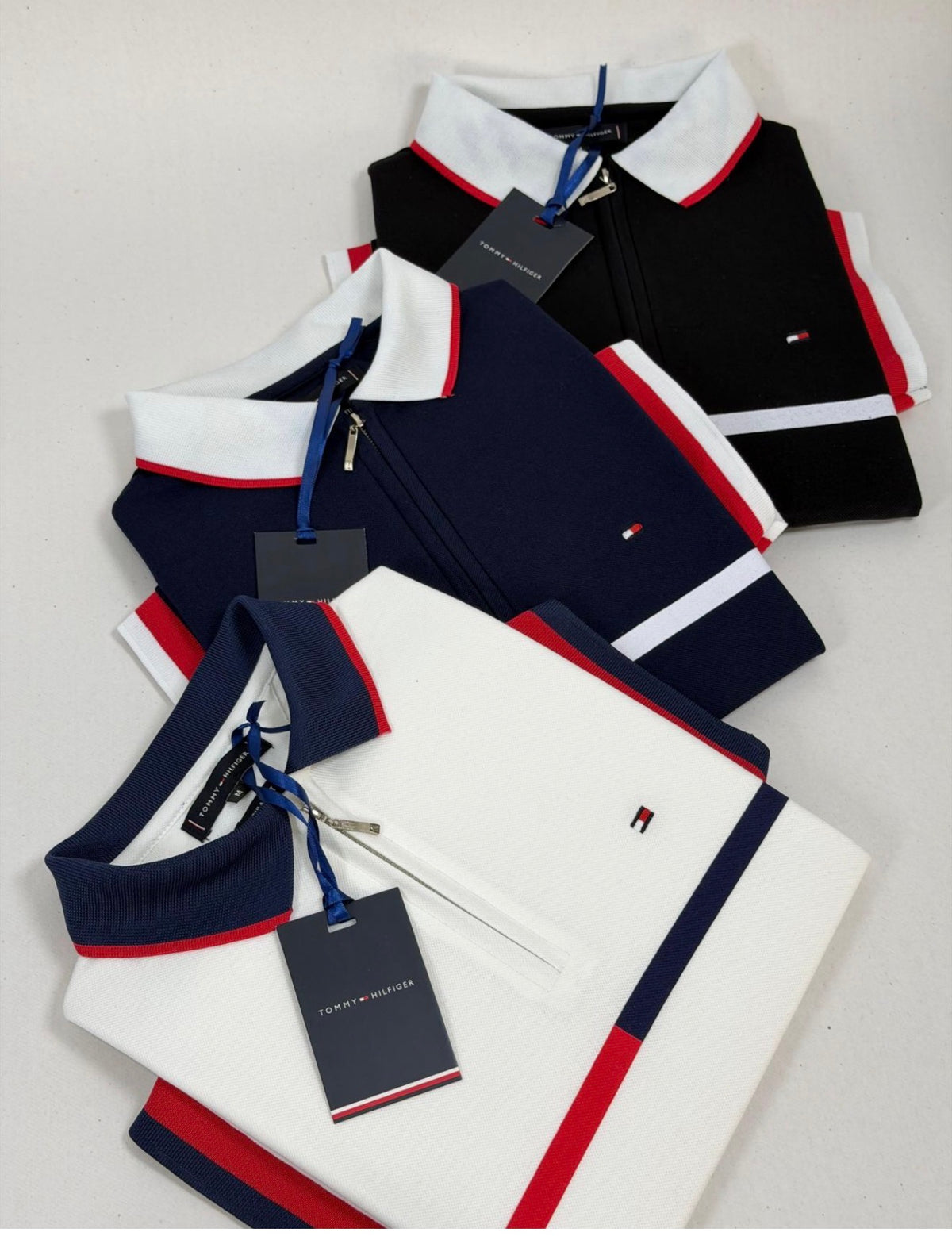 Combo 03 Camisas Gola Polo TH Stripe Zipper