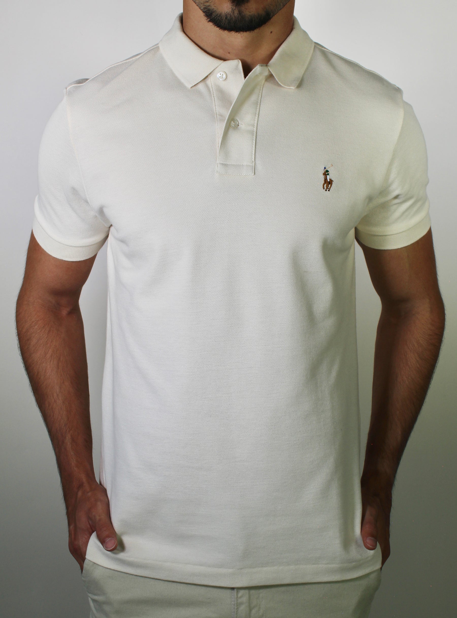Camisa Gola Polo RL - Bege Small Pony Colorido