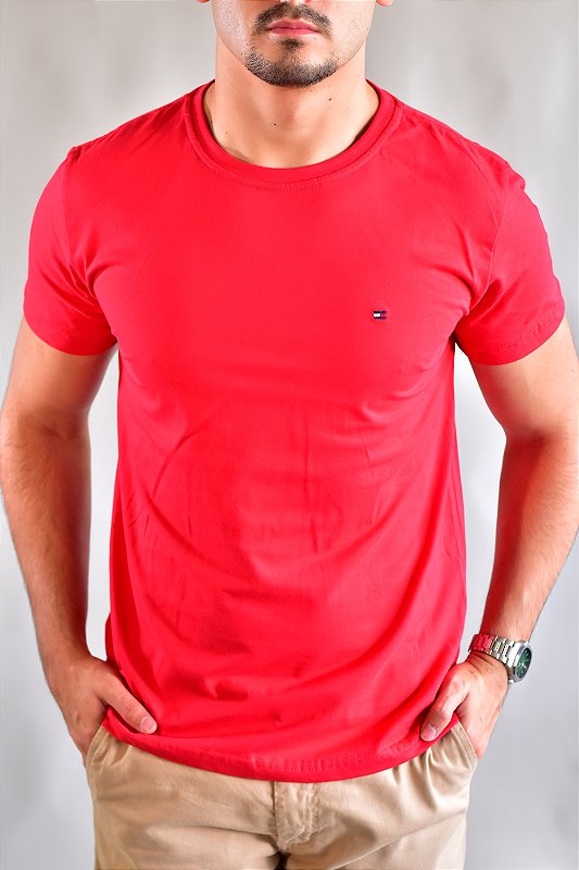 Camiseta Tommy Hilfiger Masculina Classic Nape - Vermelha