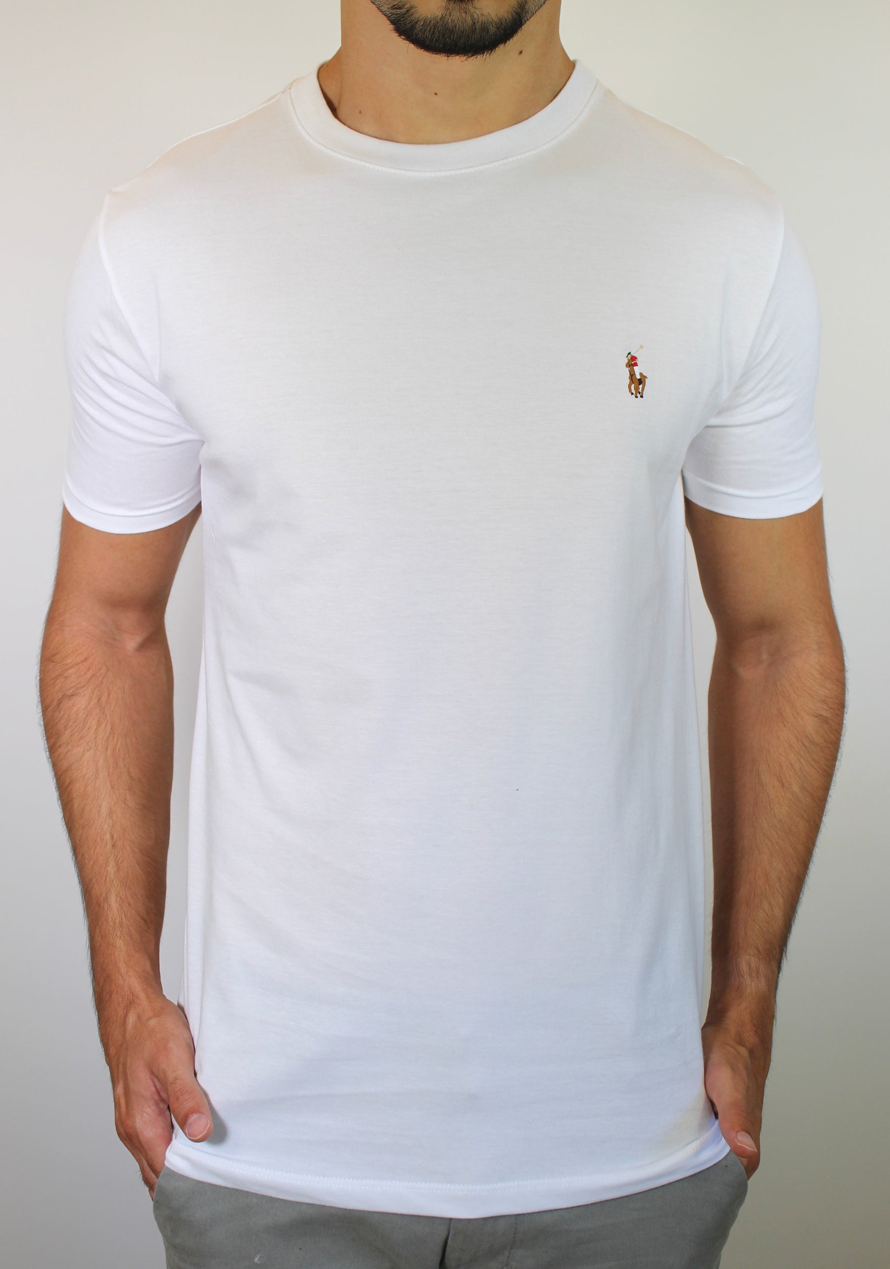 Camiseta RL Essential Small Pony Colorido - Branca