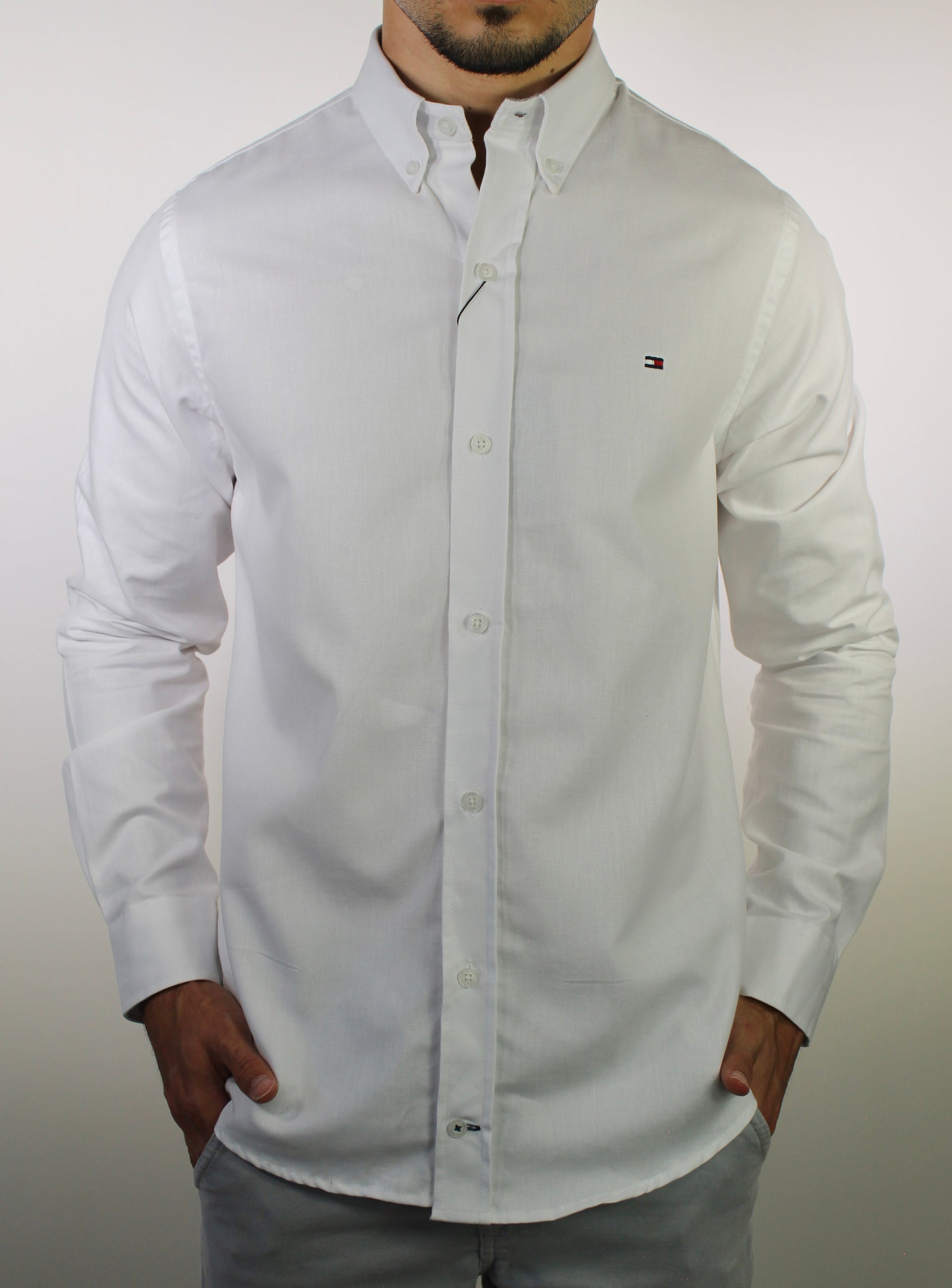 Camisa Social Lisa Manga Longa TH Classic - Branca