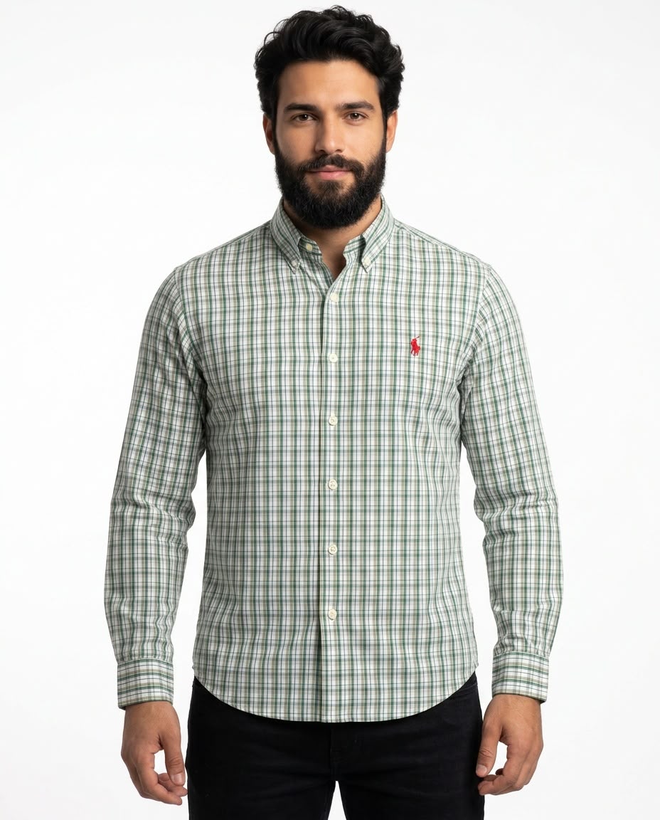 Camisa RL Manga Longa - Warwick Check Xadrez Verde