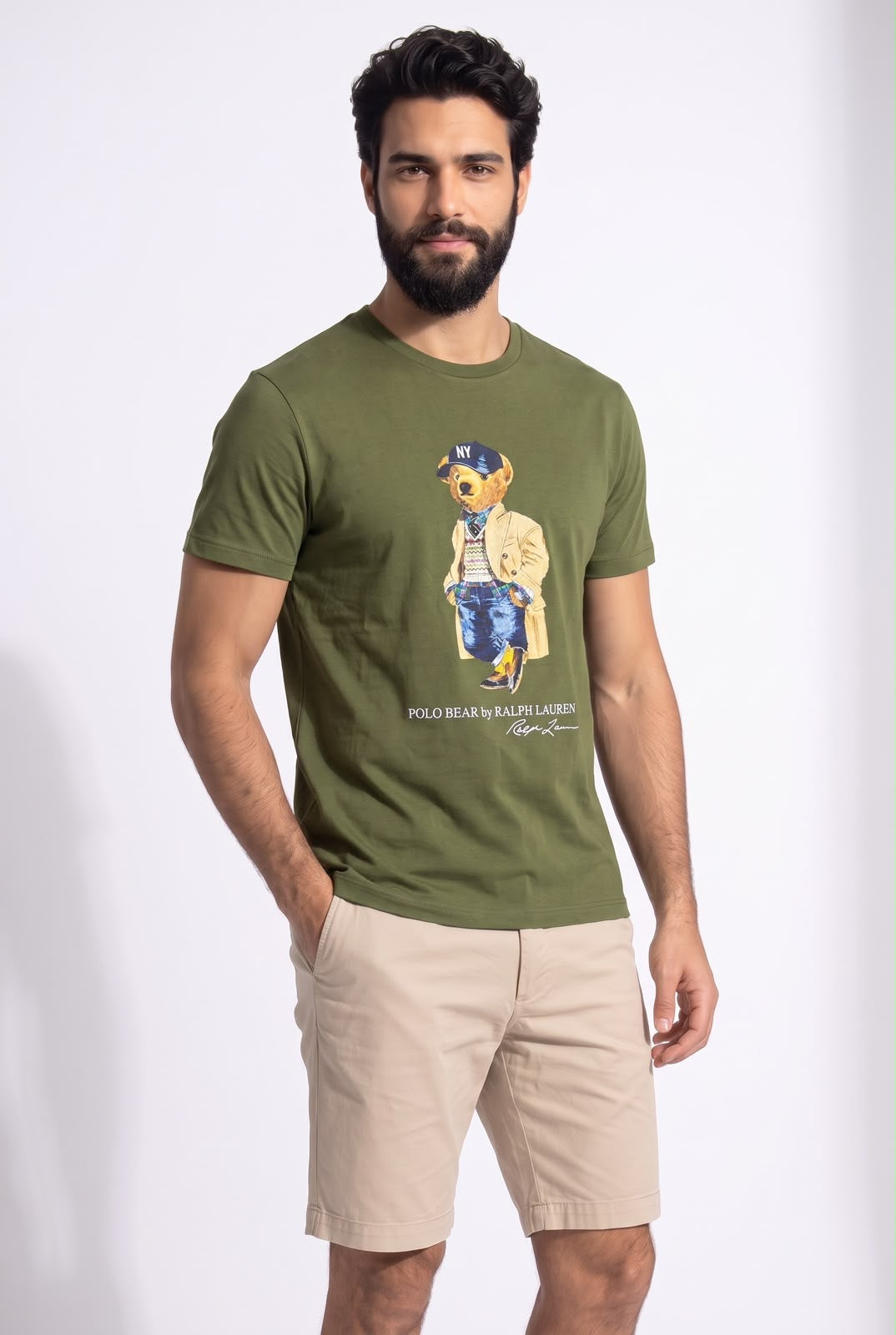 Camiseta RL Madison Avenue Bear - Verde Musgo