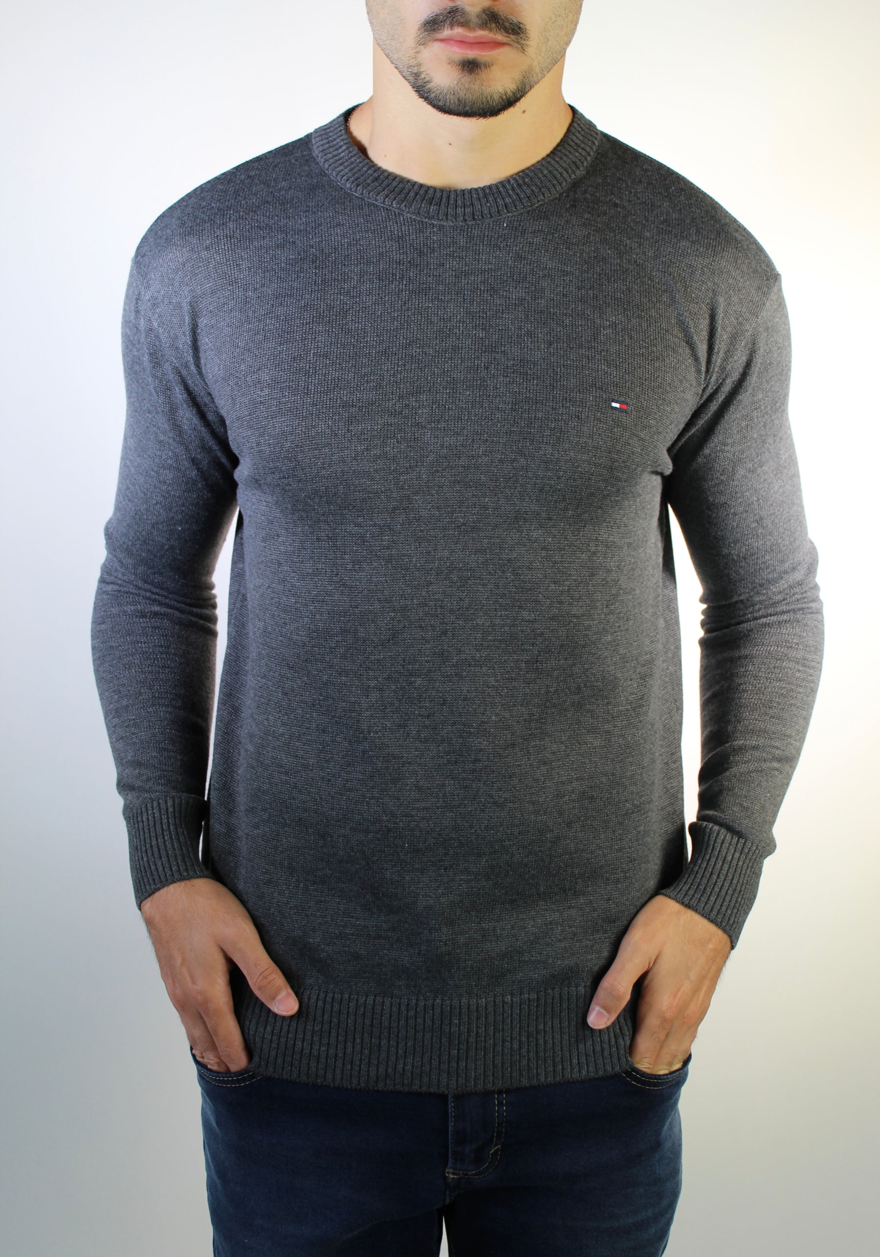 Suéter Masculino TH - Chumbo Mescla