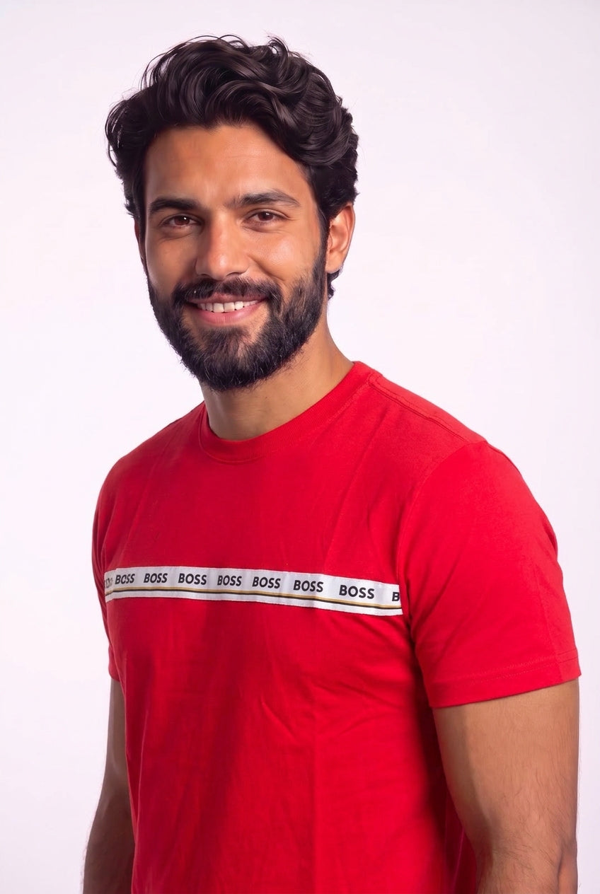 Camiseta Boss Graphic Tape - Vermelha