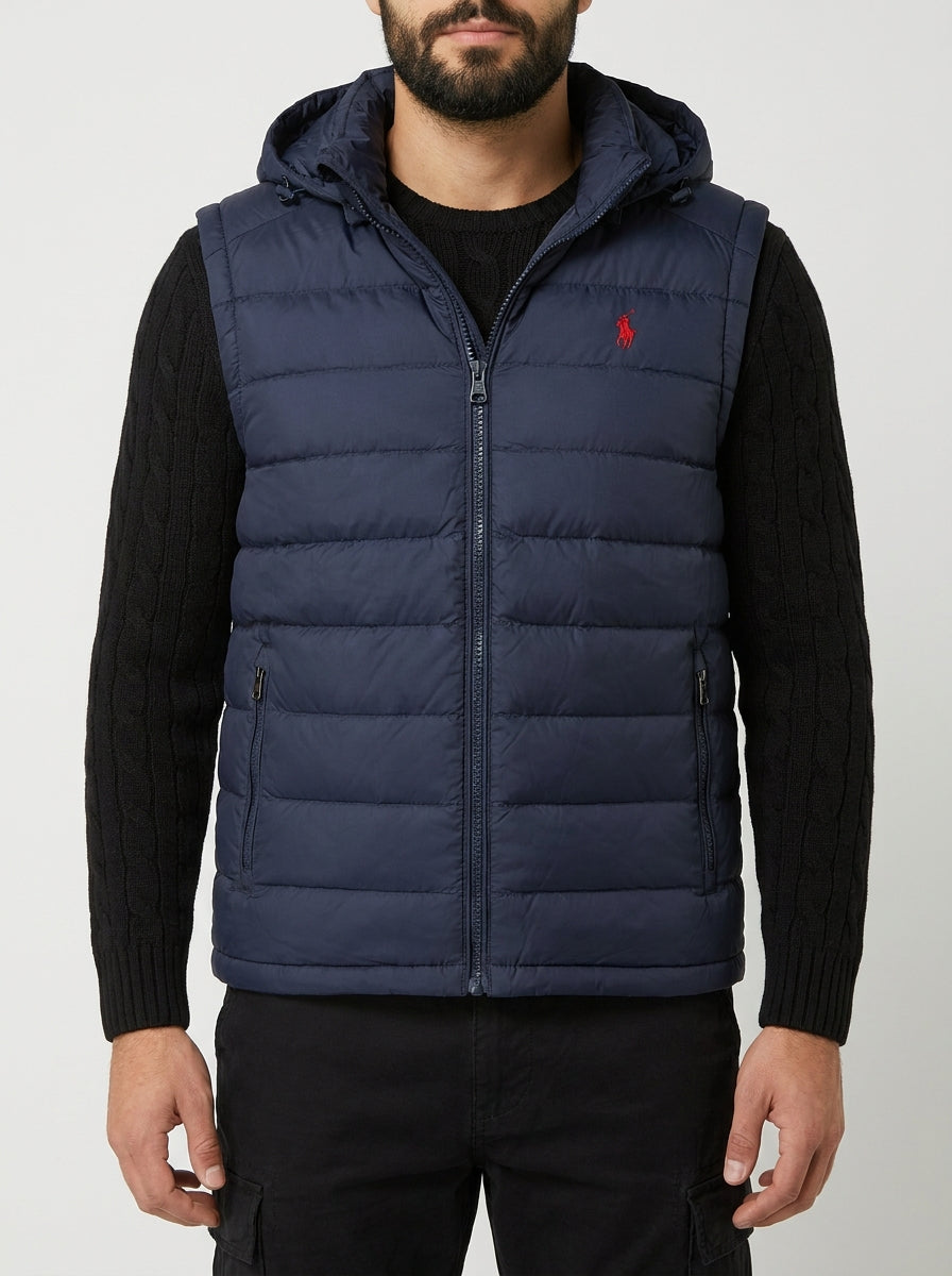 Colete RL Puffer City Heat - Azul Marinho