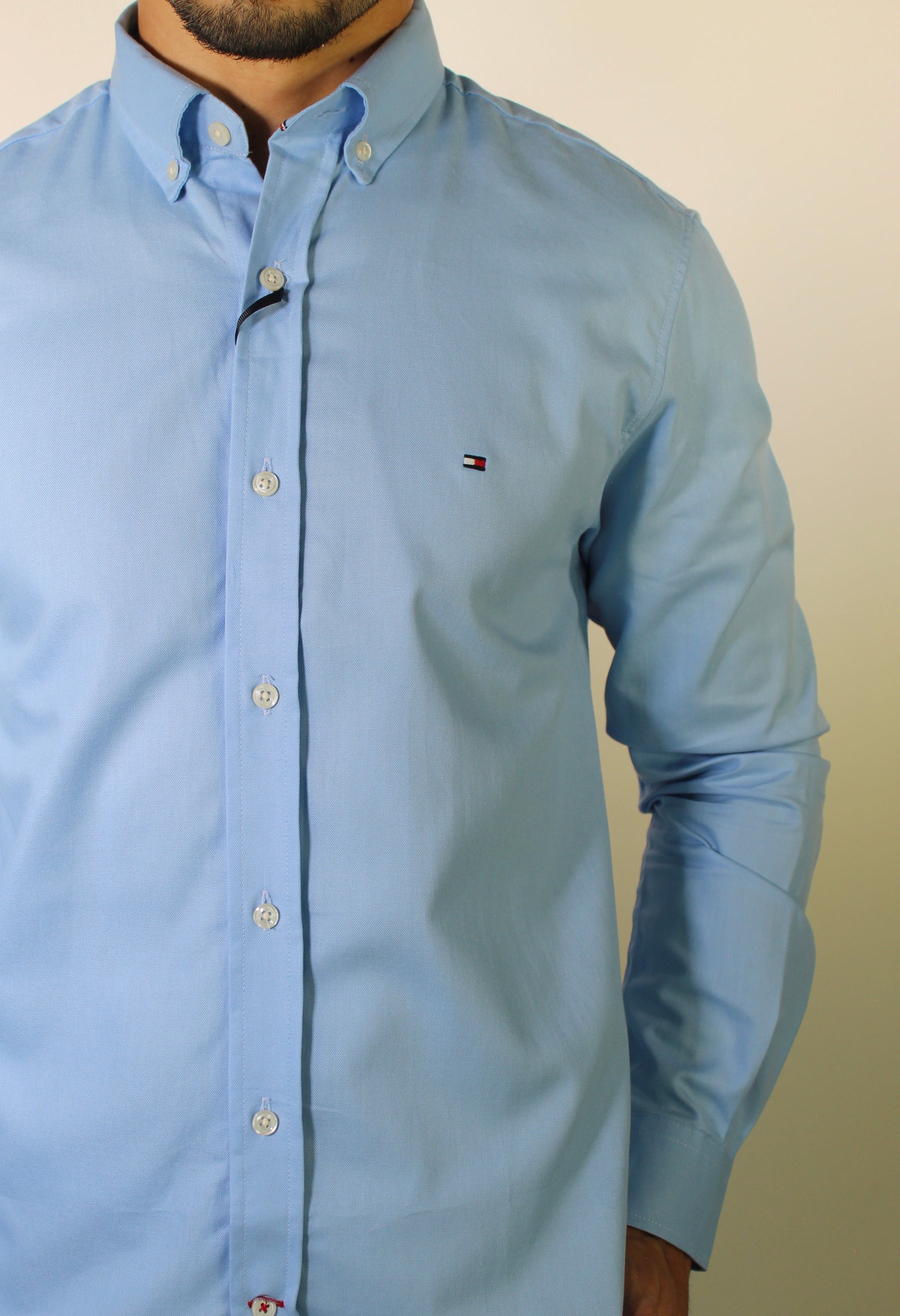 Camisa Social Lisa Manga Longa TH Classic - Azul Bebê
