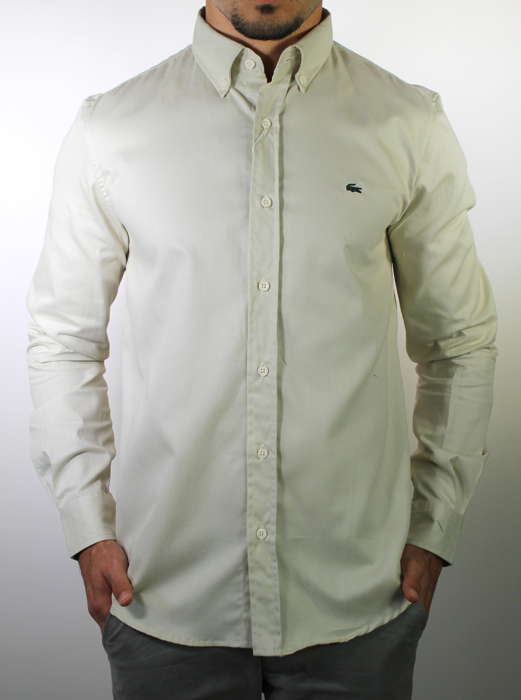 Camisa Social LCT Signature Manga Longa - Creme