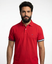 Camisa Gola Polo TH Sleeve Stripe - Vermelha