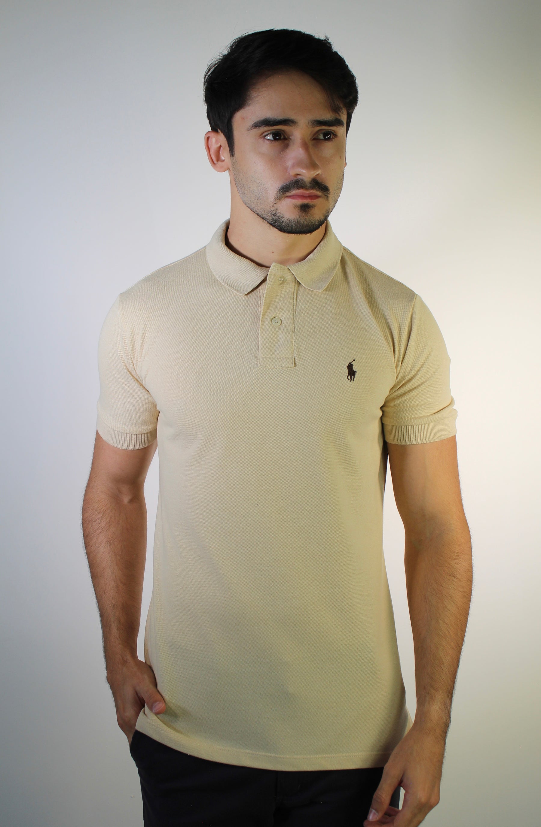 Camisa Gola Polo RL - Cáqui Small Pony Marrom