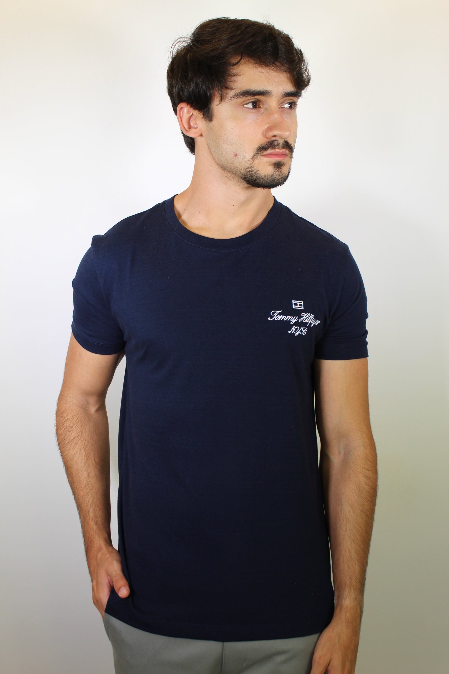 Camiseta TH Verge Flag Side Logo - Azul Marinho