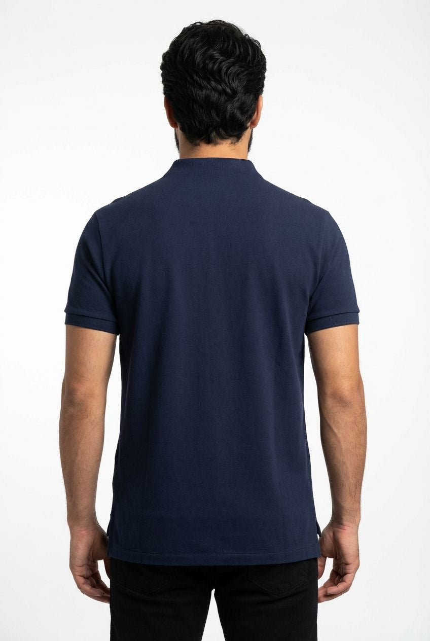 Camisa Gola Polo RL - Azul Marinho Small Pony Vermelho