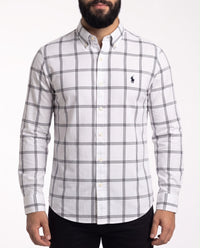 Camisa RL Manga Longa - Richmond Grid Xadrez Preto