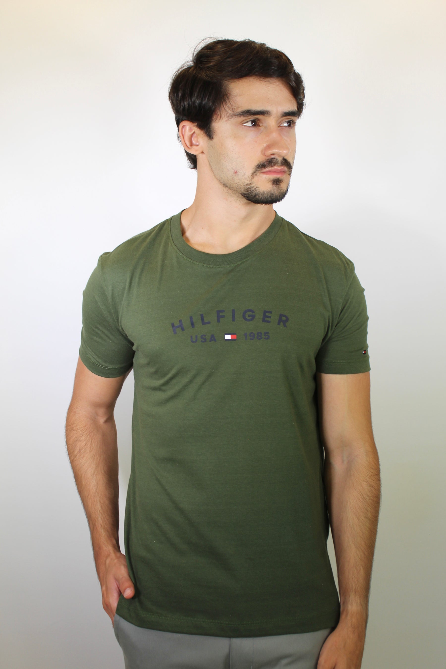 Camiseta TH College Style Est. 1985 Logo - Verde Musgo