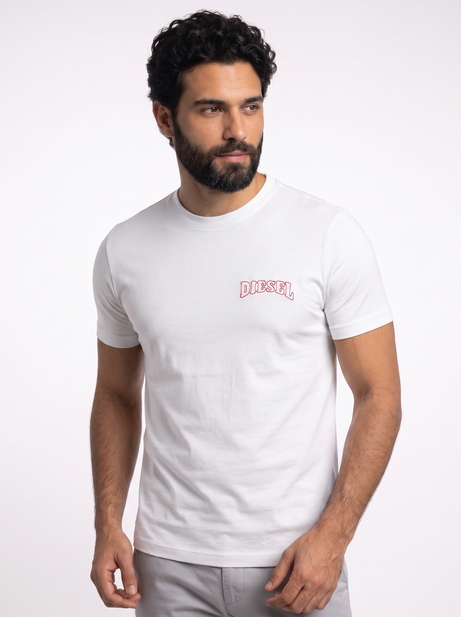 Camiseta DSL Outline Stitch Logo - Branca