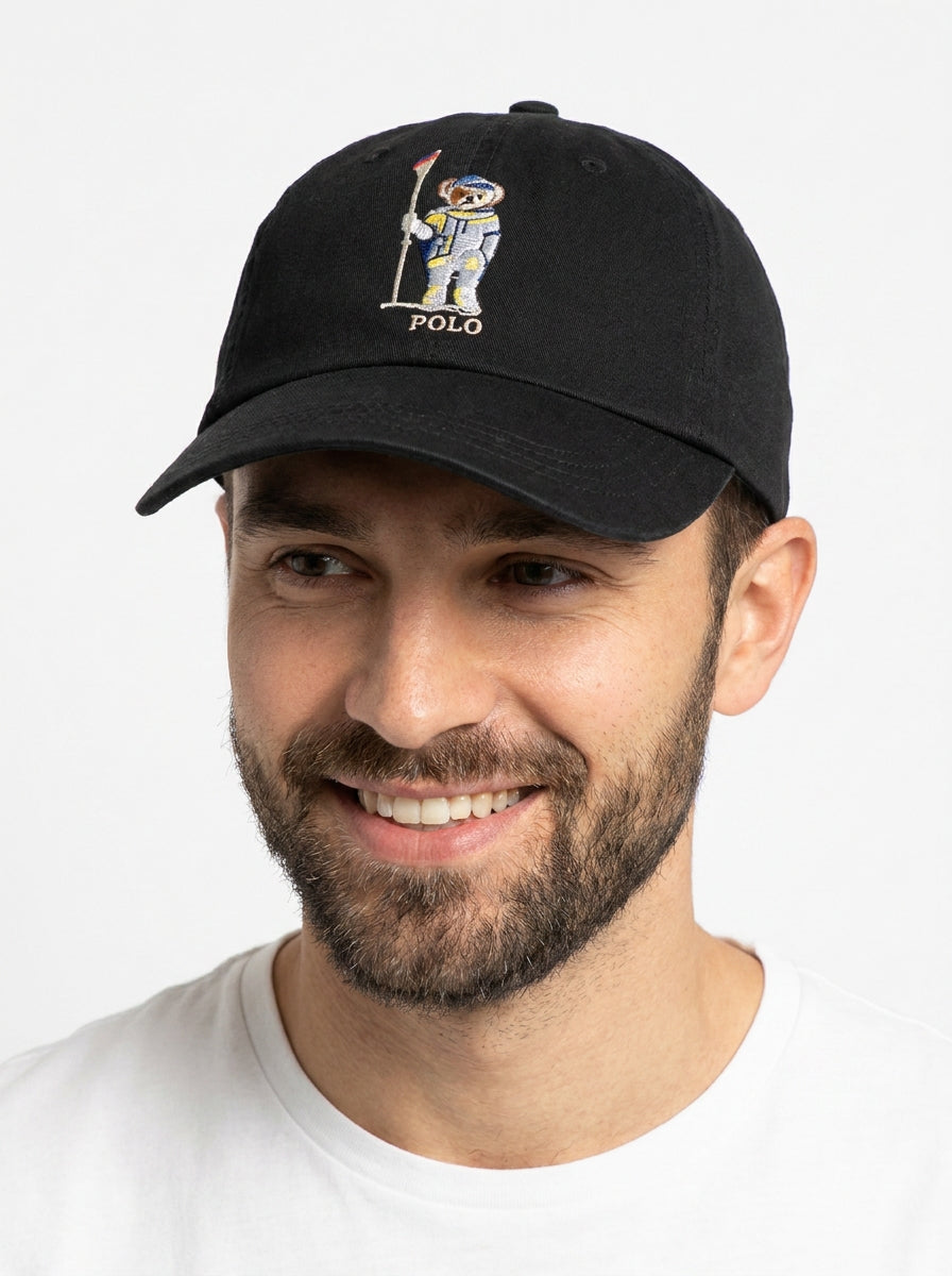 Boné Polo RL Rowing Bear - Preto