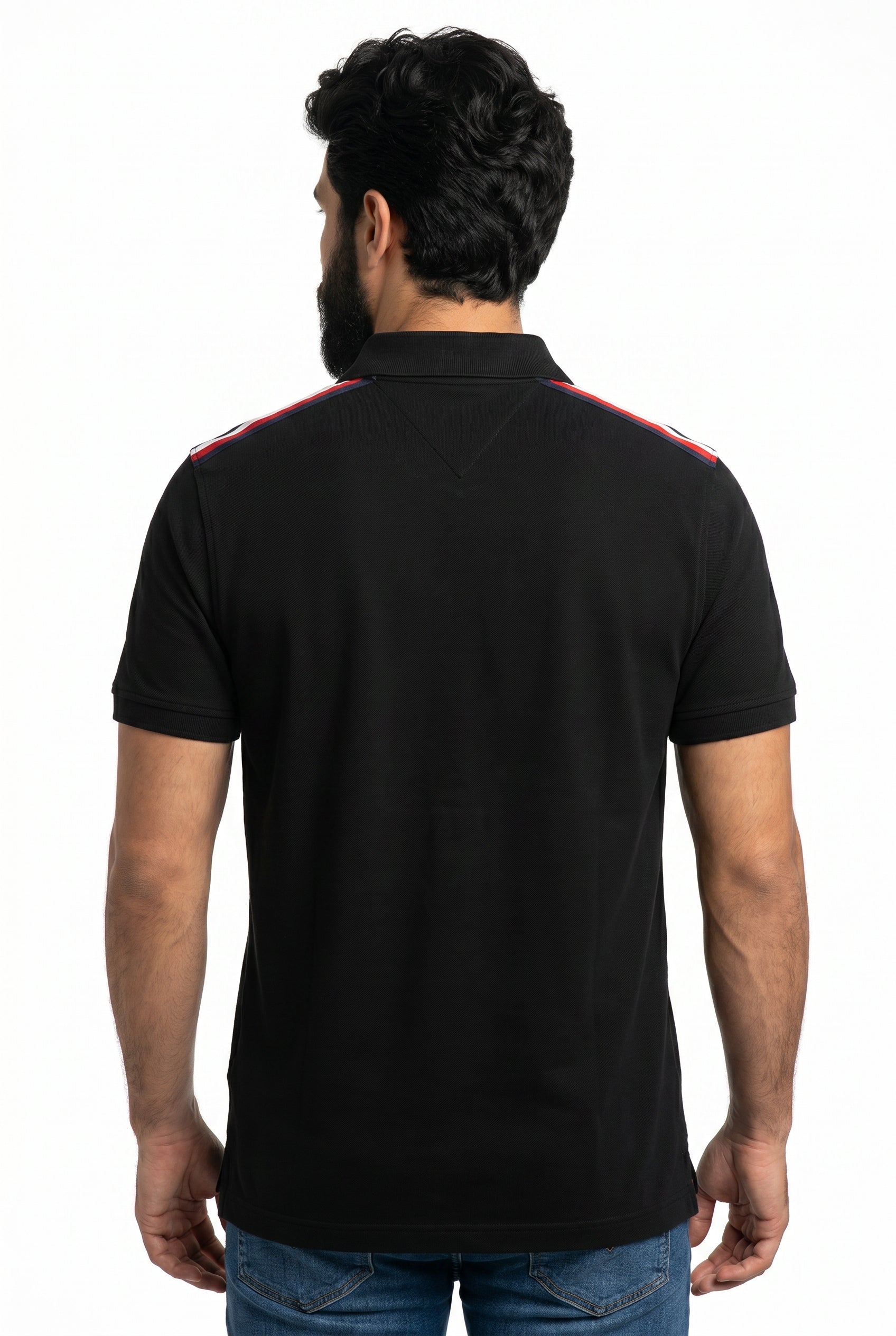 Camisa Gola Polo TH Legacy Stripe - Preta