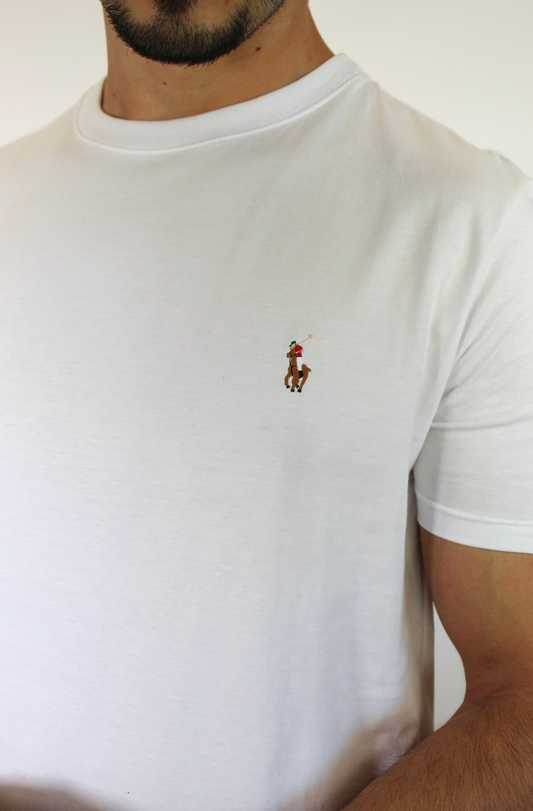 Camiseta RL Essential Small Pony Colorido - Branca