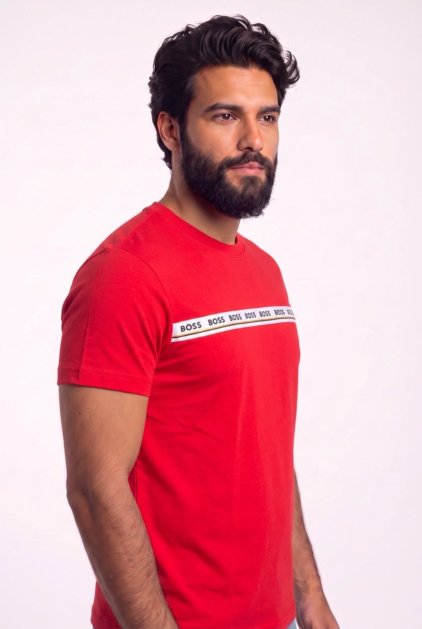 Camiseta Boss Graphic Tape - Vermelha