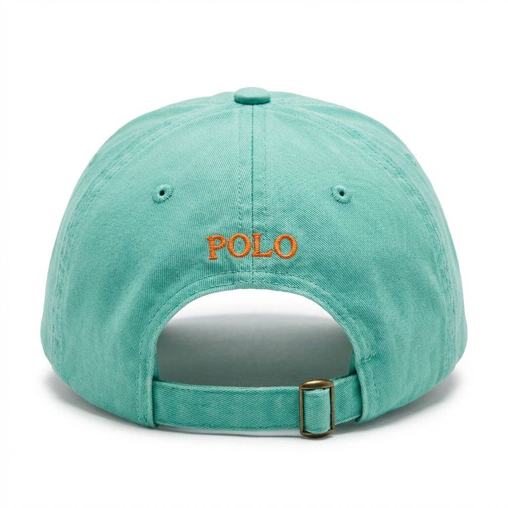 Boné Polo RL Classic - Verde Água Small Pony Laranja