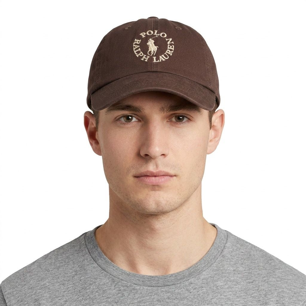 Boné Polo RL Signature Circle - Café
