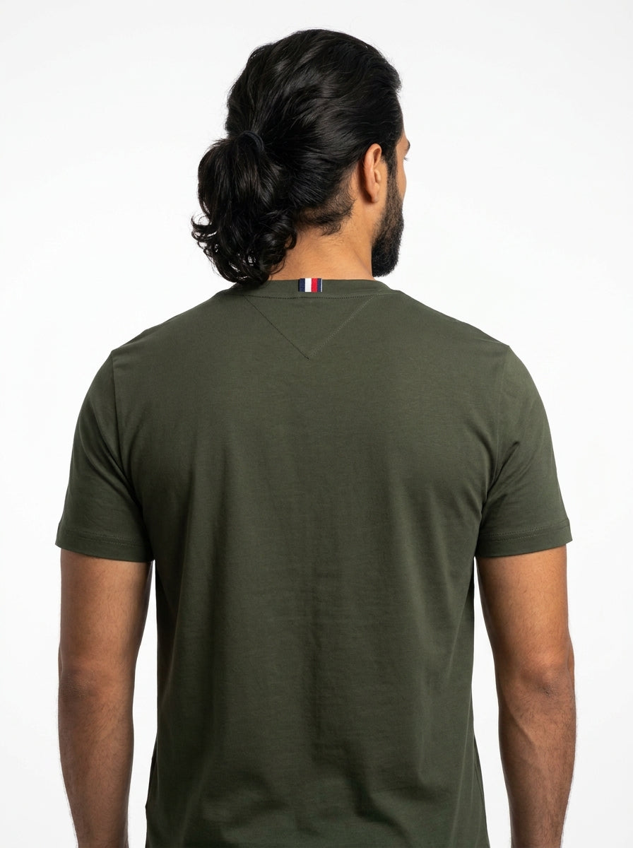Camiseta TH Old School Stripe Brand - Verde Musgo
