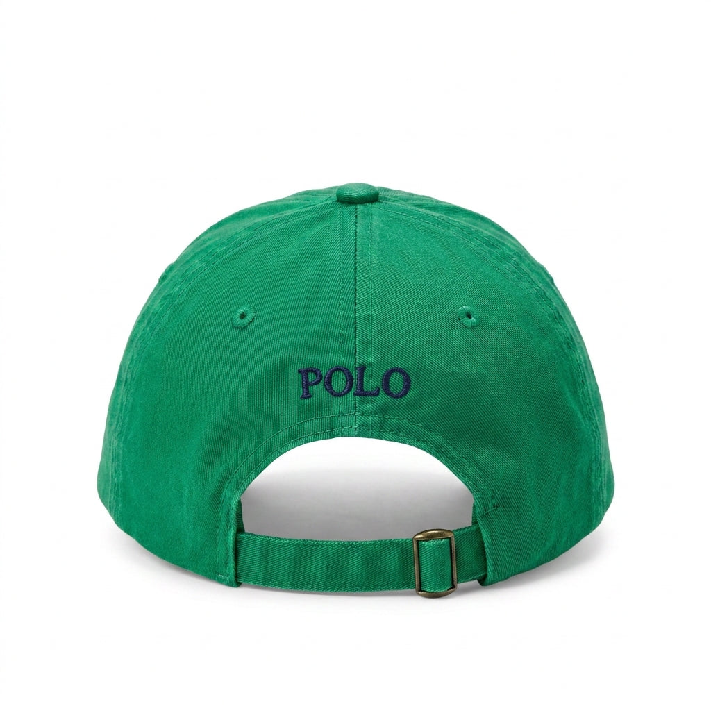 Boné Polo RL Classic - Verde Bandeira Small Pony Azul Marinho