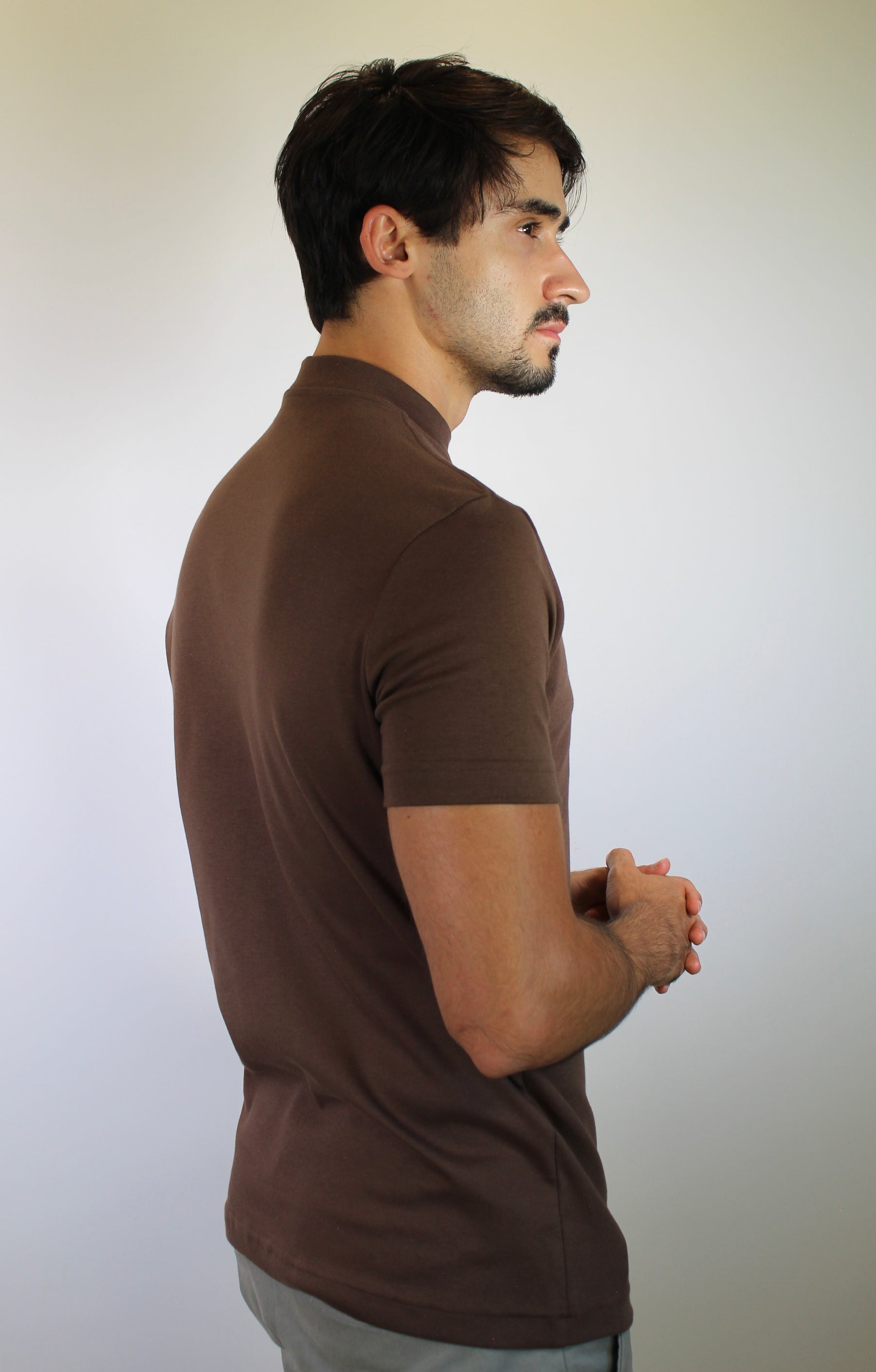 Camiseta Gola Midi Nobre Men - Marrom