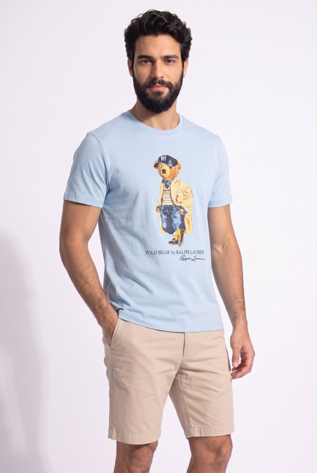 Camiseta RL Madison Avenue Bear - Azul Serenity