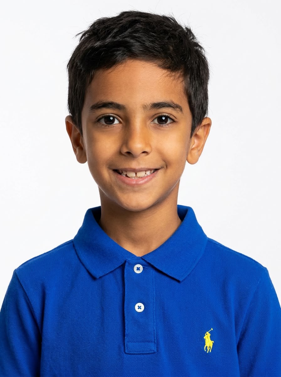 Camisa Gola Polo Infantil RL - Azul Royal Small Pony Amarelo