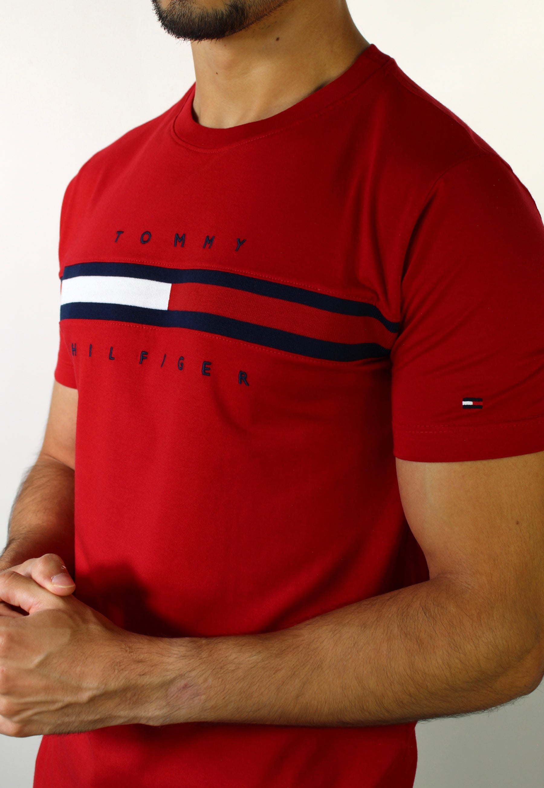 Camiseta TH Flag Stripe - Vermelha