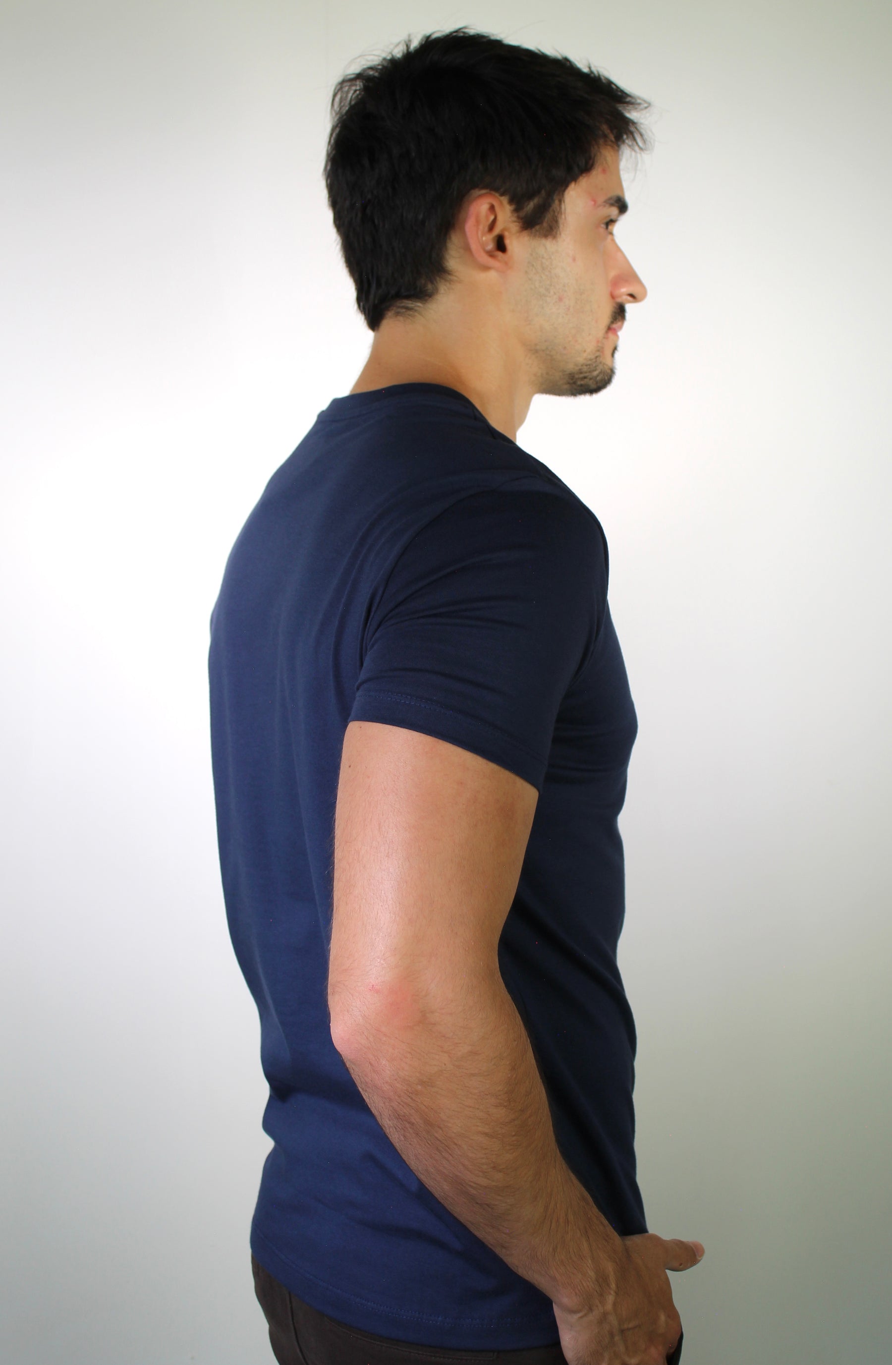 Camiseta AX Round Side Logo - Azul Marinho