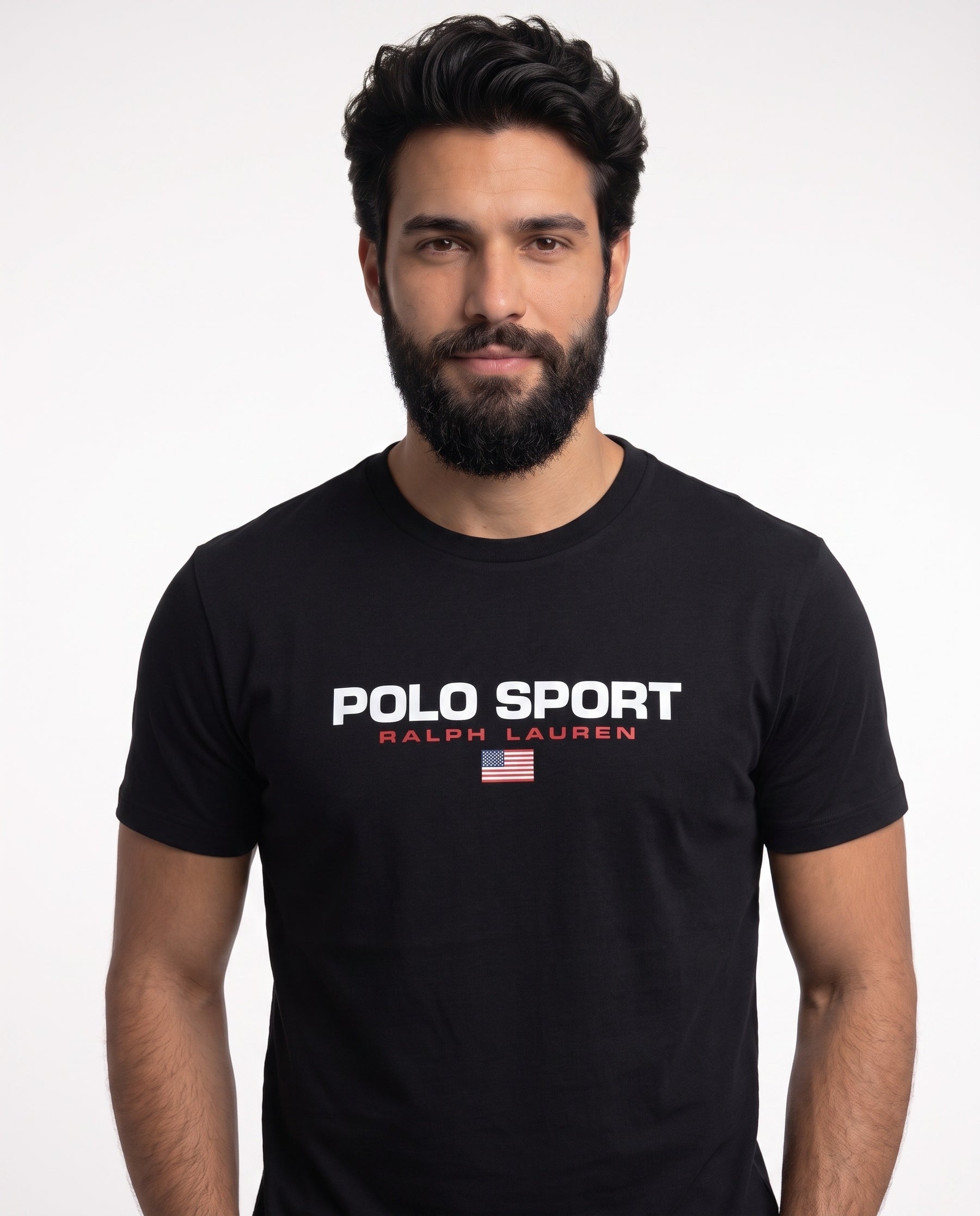 Camiseta RL Polo Sport USA Flag - Preta