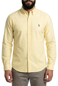 Camisa Social Lisa RL Manga Longa - Amarela