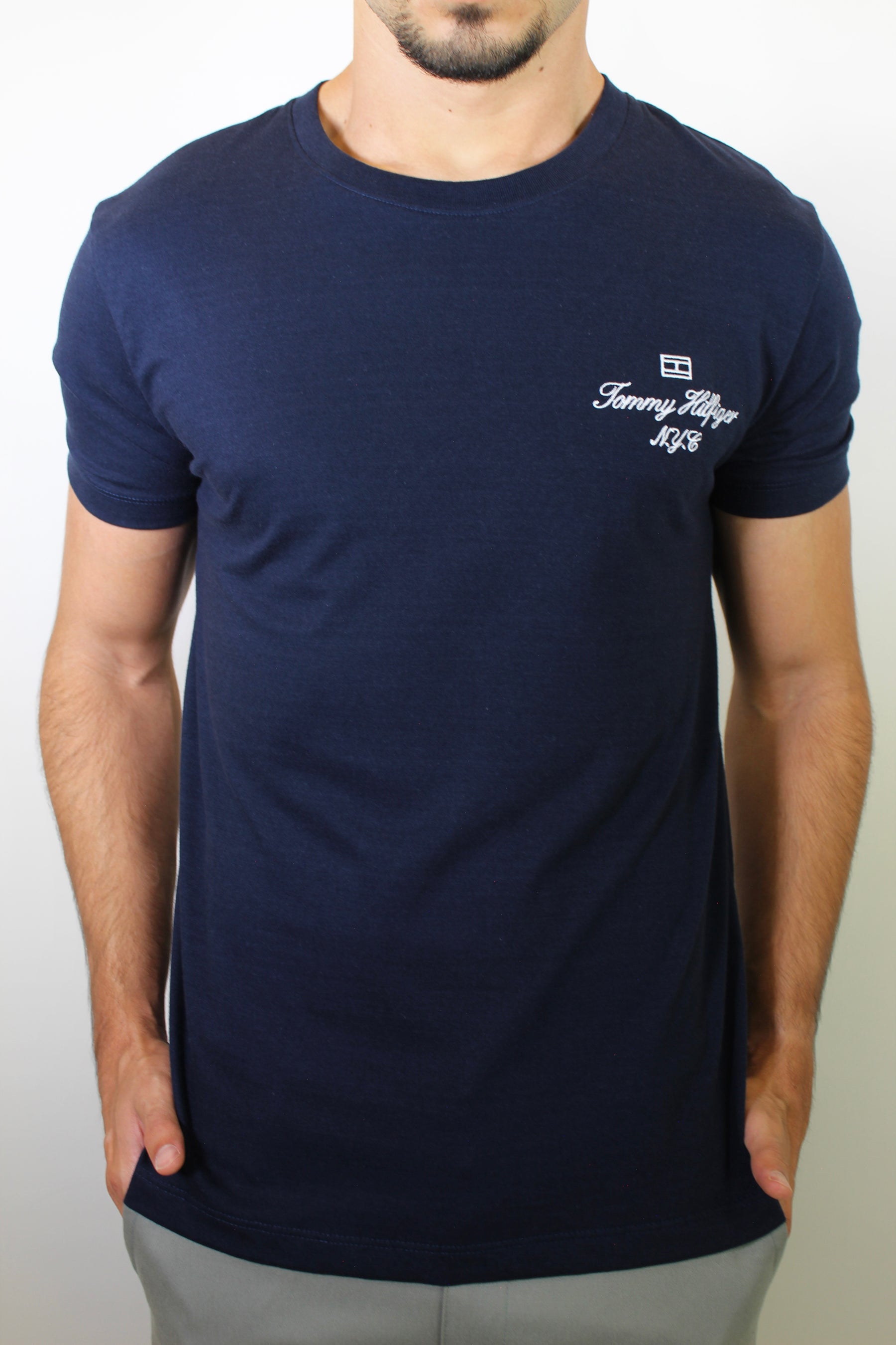 Camiseta TH Verge Flag Side Logo - Azul Marinho